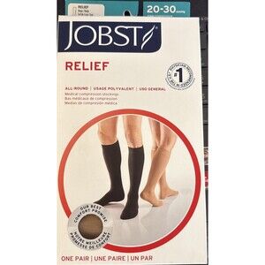 JOBST Relief Knee High Closed Toe Compression Socks 20-30mmHg X Large Beige NEW